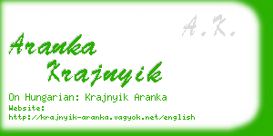 aranka krajnyik business card